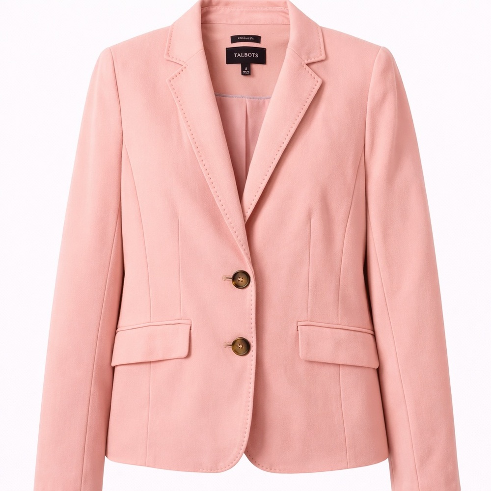 Talbots Pink Single-Breasted Blazer